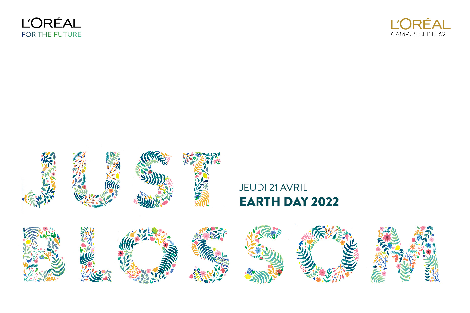 Visuel événement Earth Day l'Oréal 2022