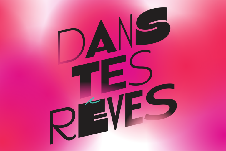 Identité visuelle l'exposition composé d'une typographie à plusieurs graisses et d'un nuage rose